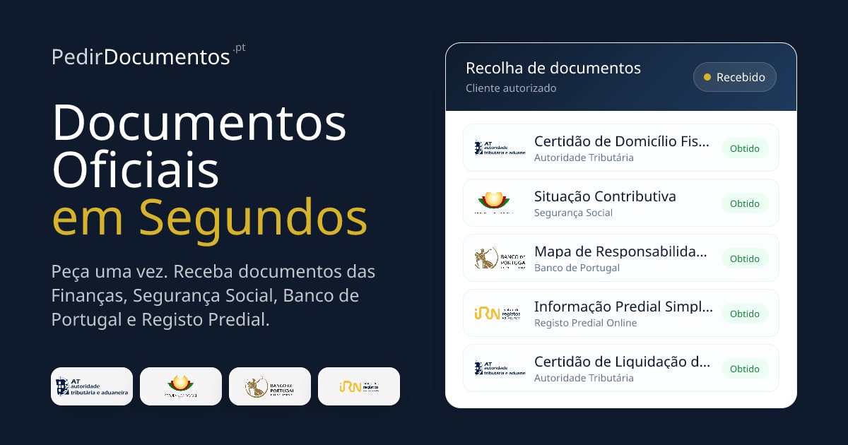 Imagem OG do PedirDocumentos.pt, documentos oficiais em segundos